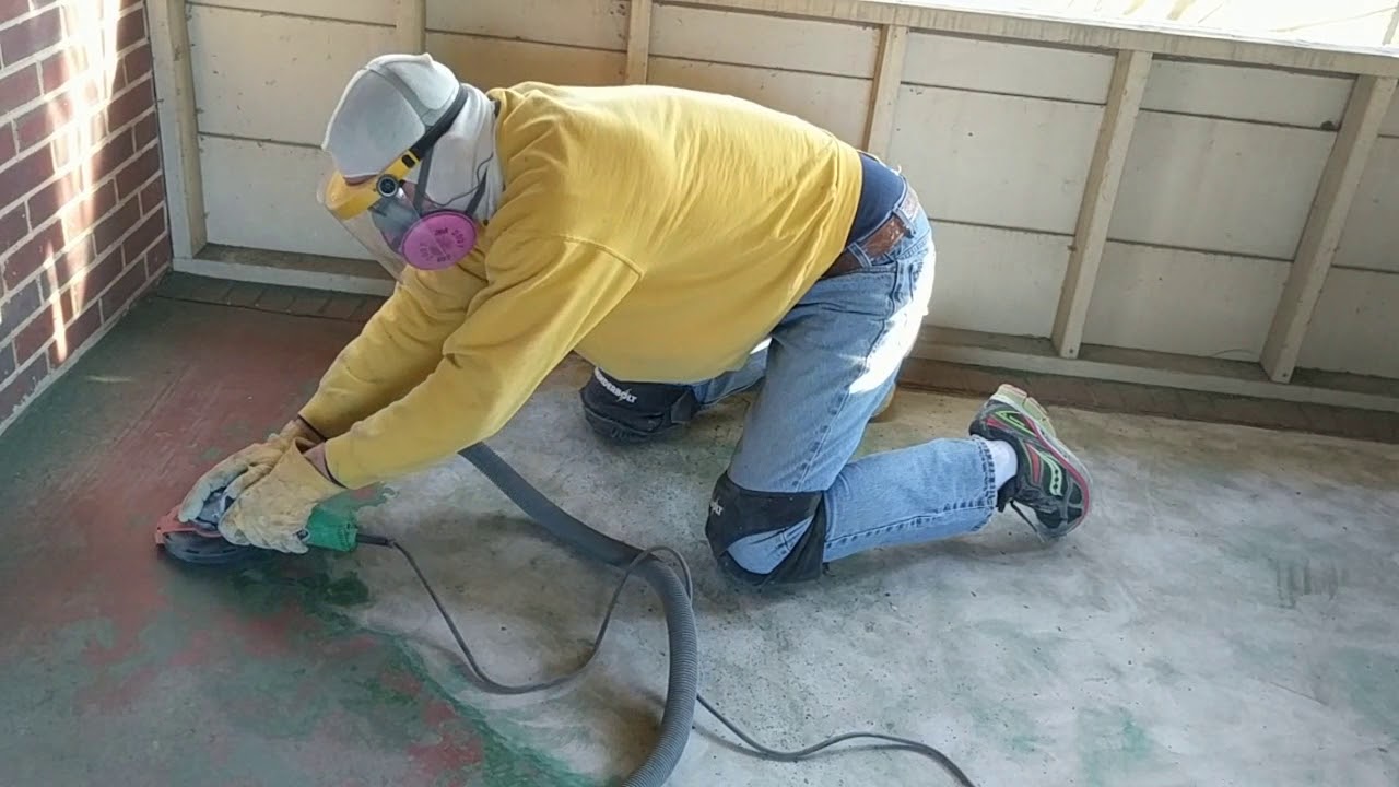 Removing Paint from Concrete with a Grinder