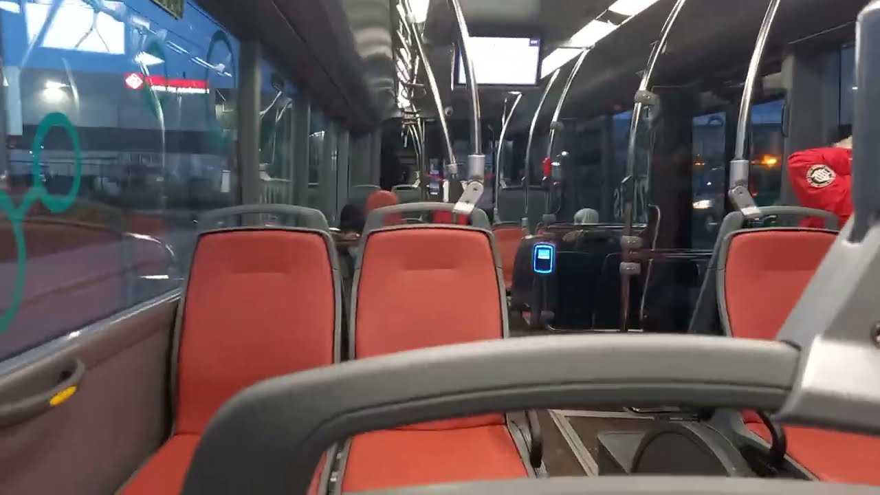 [No talking] BRAND NEW STIB/MIVB VanHool NewA330 Fuel Cell Hydrogen bus ride in Brussels