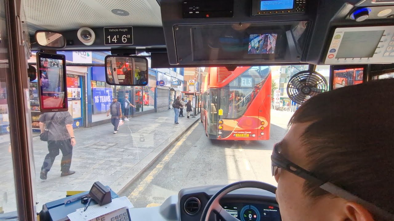 London Bus Route 287 Full Route Barking Station to Rainham (NEW Electric bus) Driver POV
