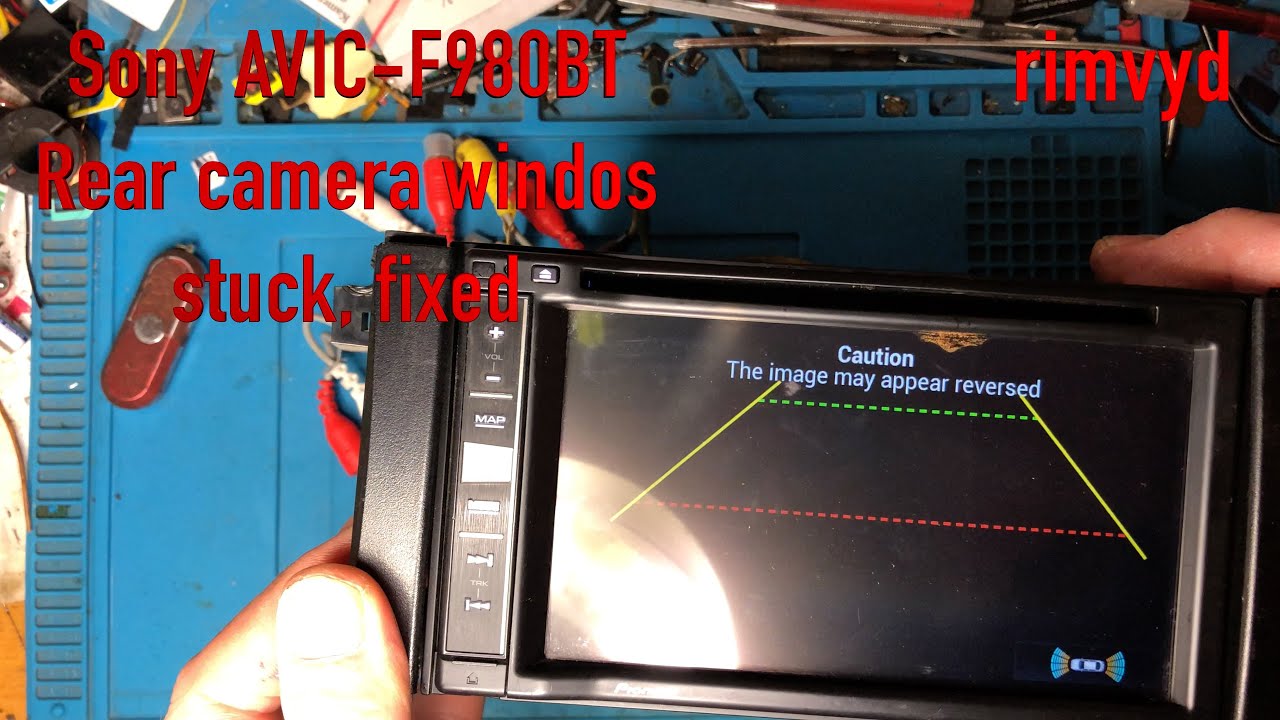 Pioneer AVIC F980BT rear camera window stuck, fixed