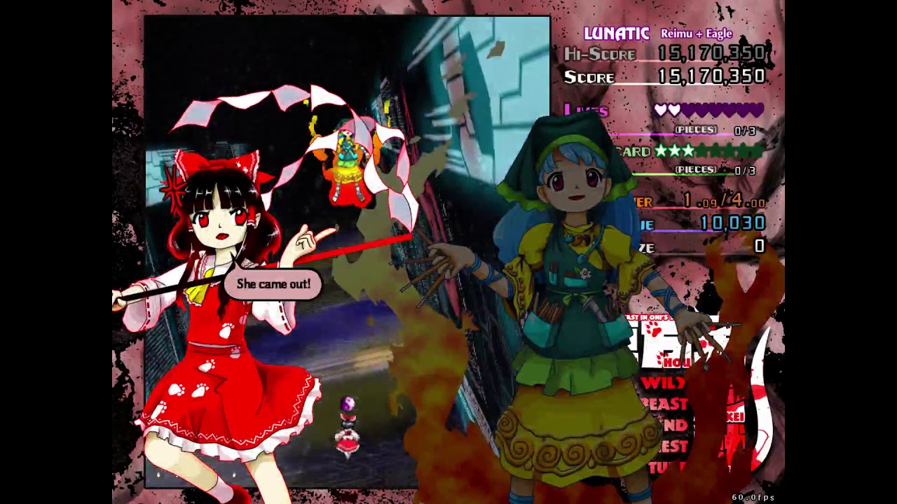 Touhou Kikeijuu ~ Wily Beast and Weakest Creature (Lore Only Run) - Reimu + Eagle Spirit