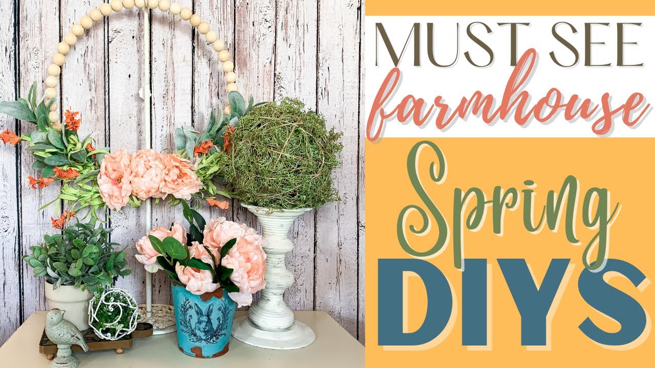 FARMHOUSE SPRING DIYS | DOLLAR TREE WREATH VS HOBBY LOBBY WREATH | RUSTIC SPRING