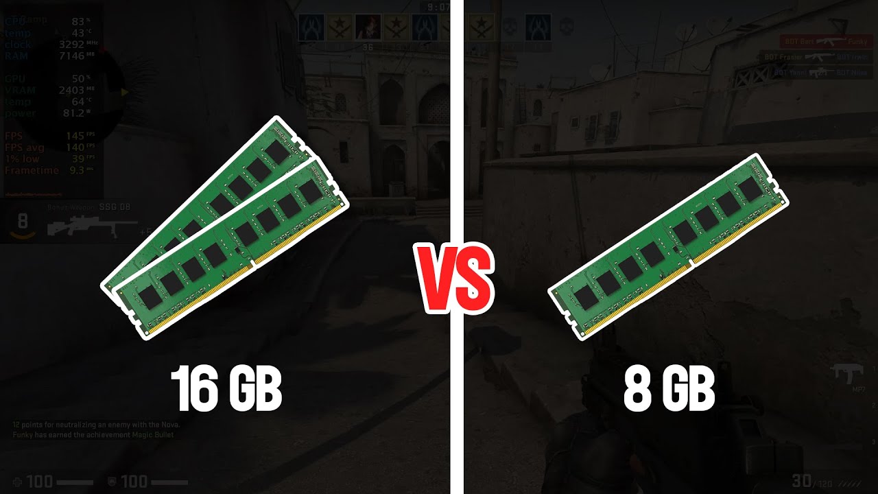 Gaming test pada RAM 16gb vs 8GB #gaming