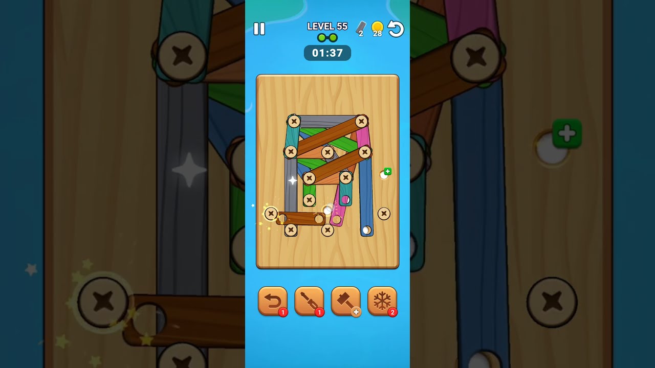 Wood screw puzzle - Level 55