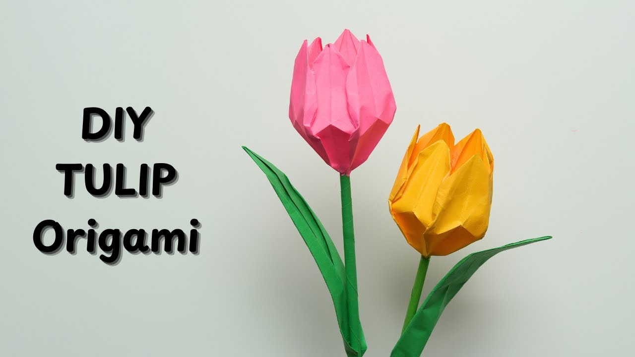 Origami Tulip That Looks Real (Paper Flower)