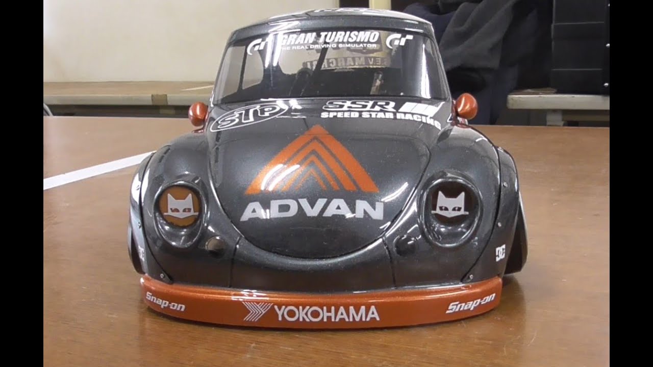 Tさん　NEW  Mシャーシ BODYCHEVRONスバル360　&走行動画RWD DRIFT RC