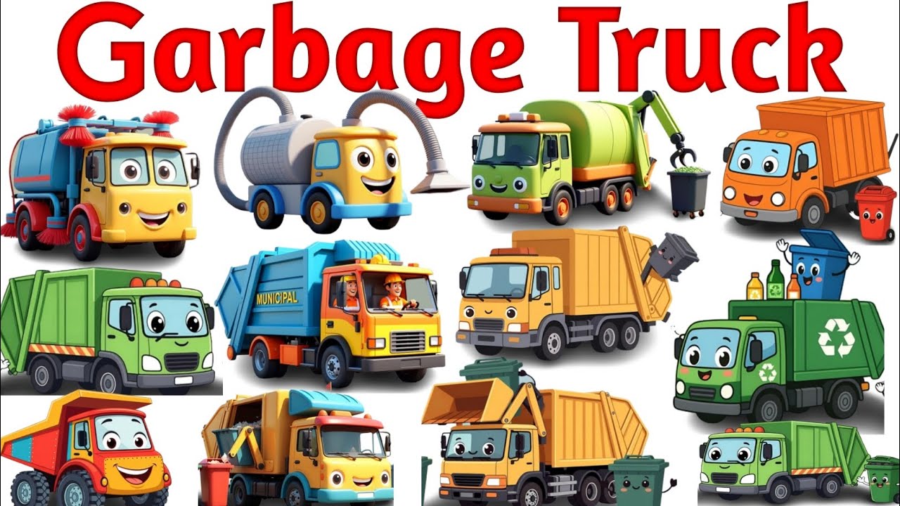 Garbage Truck | Garbage Truck for Kids | Learn Vechal Names and Types of Garbage Trucks|कूड़ा गाड़ी 