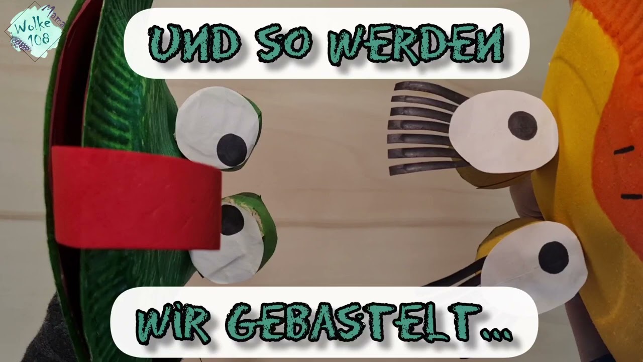 Handpuppen ganz leicht selber basteln aus einem einfachen Pappteller