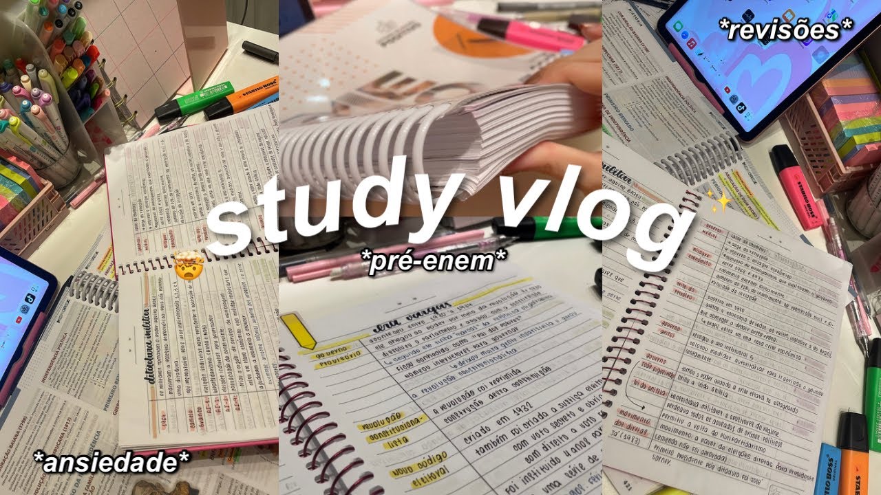 STUDY VLOG | reta final pro enem e ansiedade ✨💆🏻‍♀️
