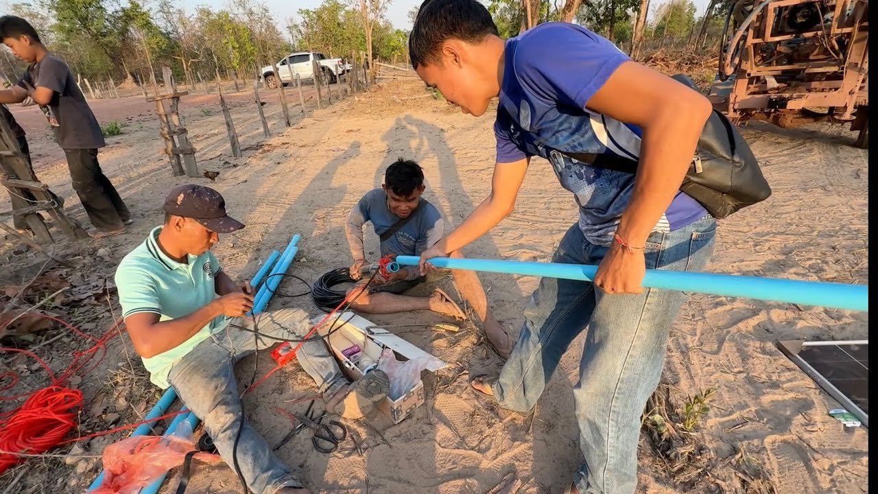 เจาะบ่อนำ้บาดานใส่โชล่าเชว |  ເຈາະນ້ຳບາດານໃສ່ໂຊລ້າ
