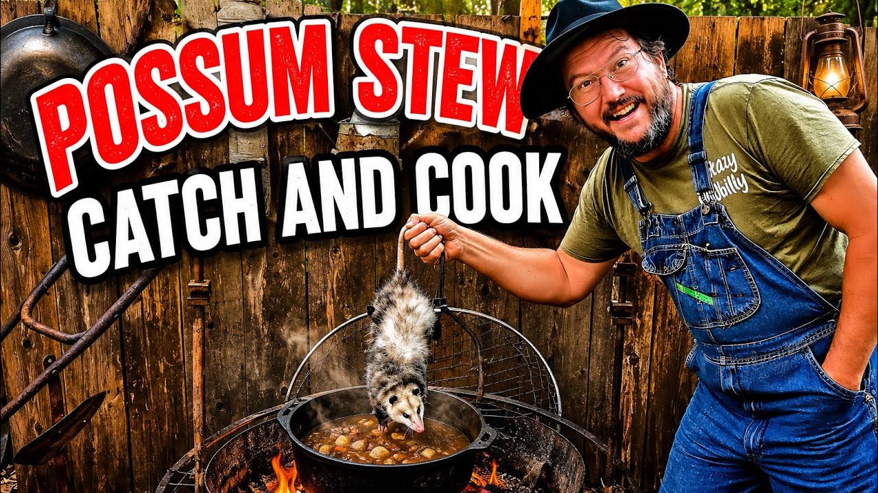 The Ultimate Possum Stew, The Hillbilly Way (catch and cook) 4K