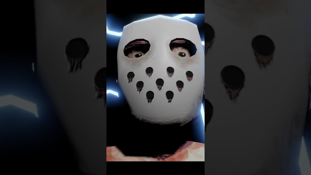 Scary Hockey Mask Monster 3D Model #halloween #blender #horror #terror #jason #3danimation #susto