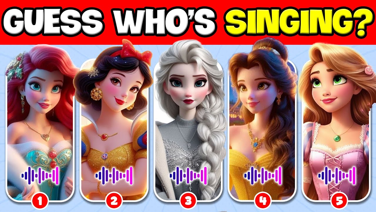 👸Guess WHO'S SINGING - Top 60 DISNEY PRINCESS Songs Quiz | 🎤Disney Song Challenge | NT Quiz