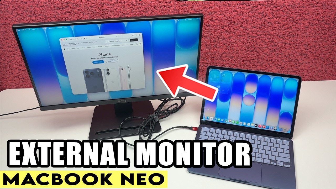 Как подключить внешний монитор к MacBook Neo