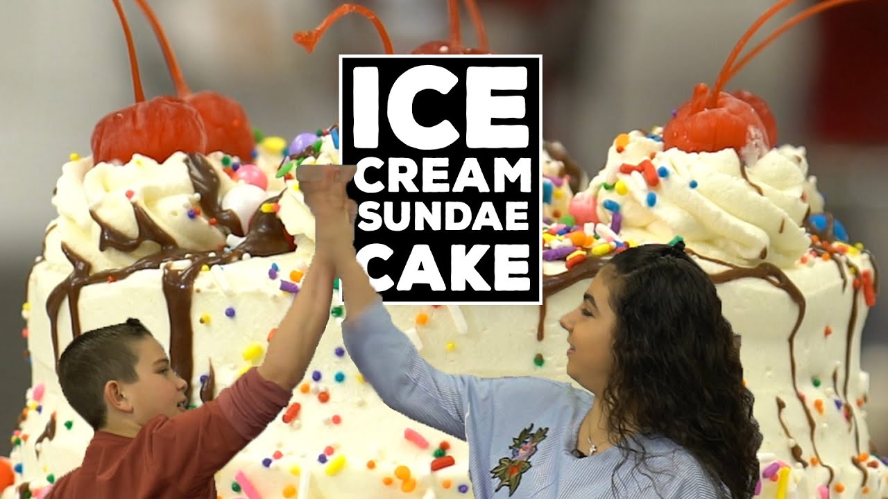 The BEST Ice Cream Sundae Cake by The Cake Boss Kids | Welcome to Cake Ep12