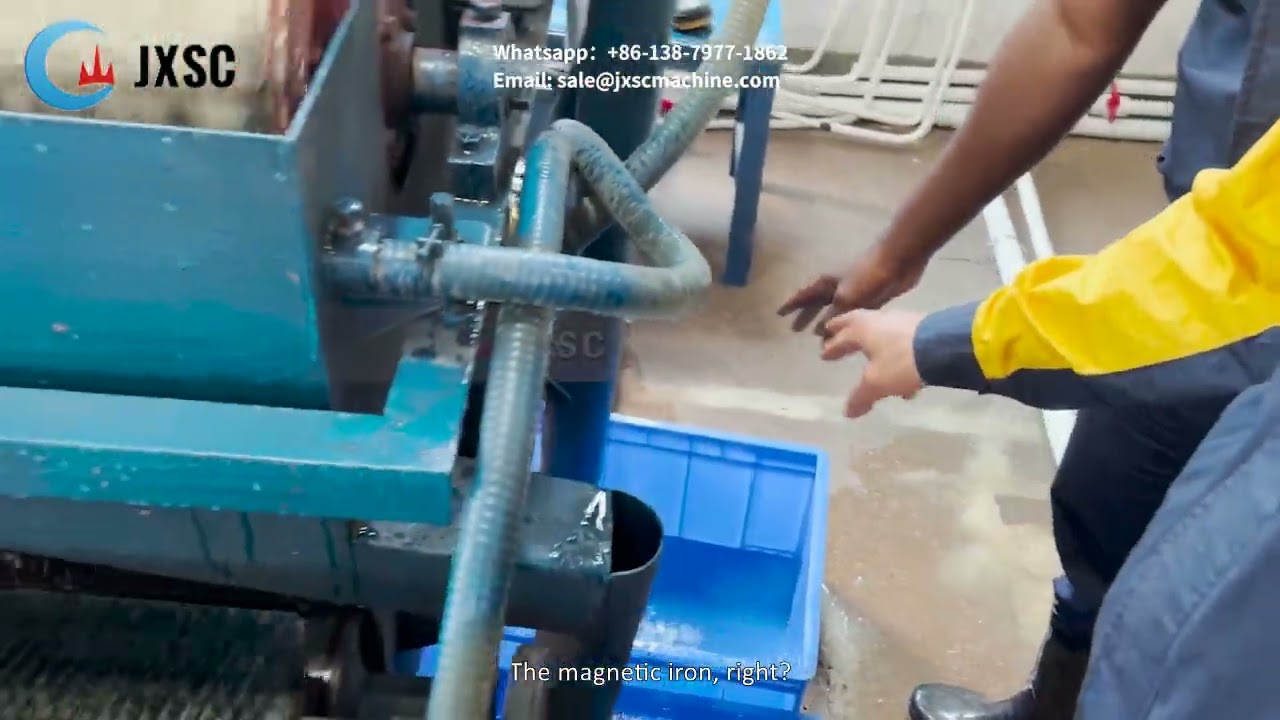 Manganese ore separation operation with a high gradient magnetic separator
