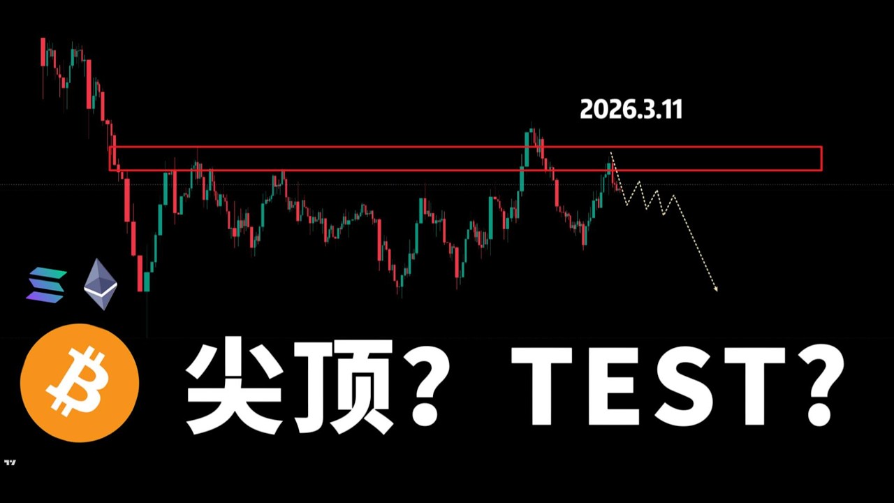 3月11日 BTC尖顶？TEST?战争升级 38轮战事  伊朗更有主动权  CPI的波动短单怎么做  波单怎么做？08年金融危机倒计时中..#btc #eth #sol #bnb #mu #nvda