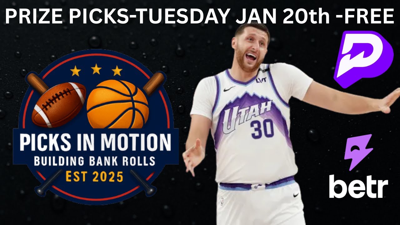 BEST NBA TUESDAY PRIZEPICKS TODAY (SWEEP🧹) | PLAYER PROPS & PREDICTIONS January 20th #nbapicks