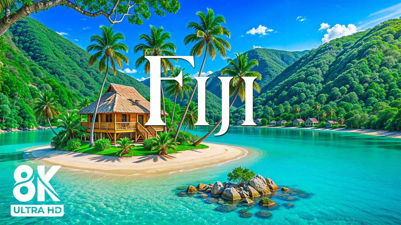 FIJI 8K Ultra HD - Pristine Islands and Turquoise Waters, Scenic Relaxation Film with Soothing Music