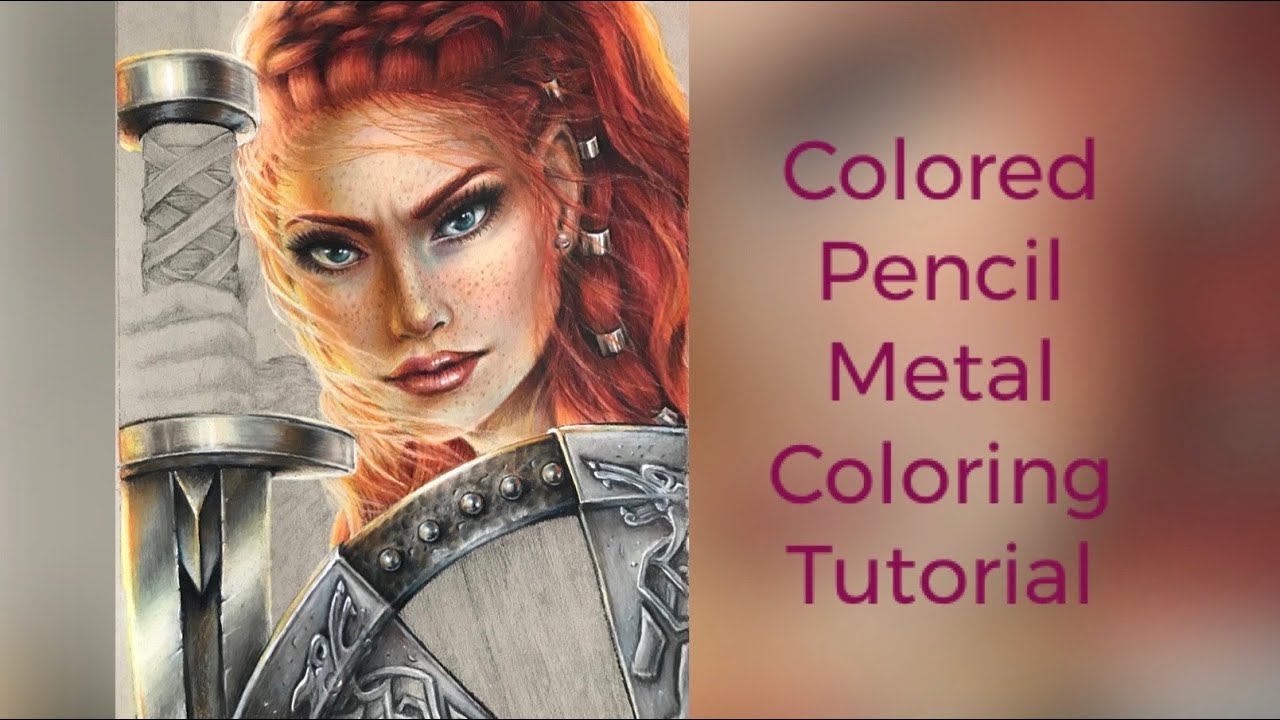 Colored Pencil Metal Coloring Tutorial (part 1)
