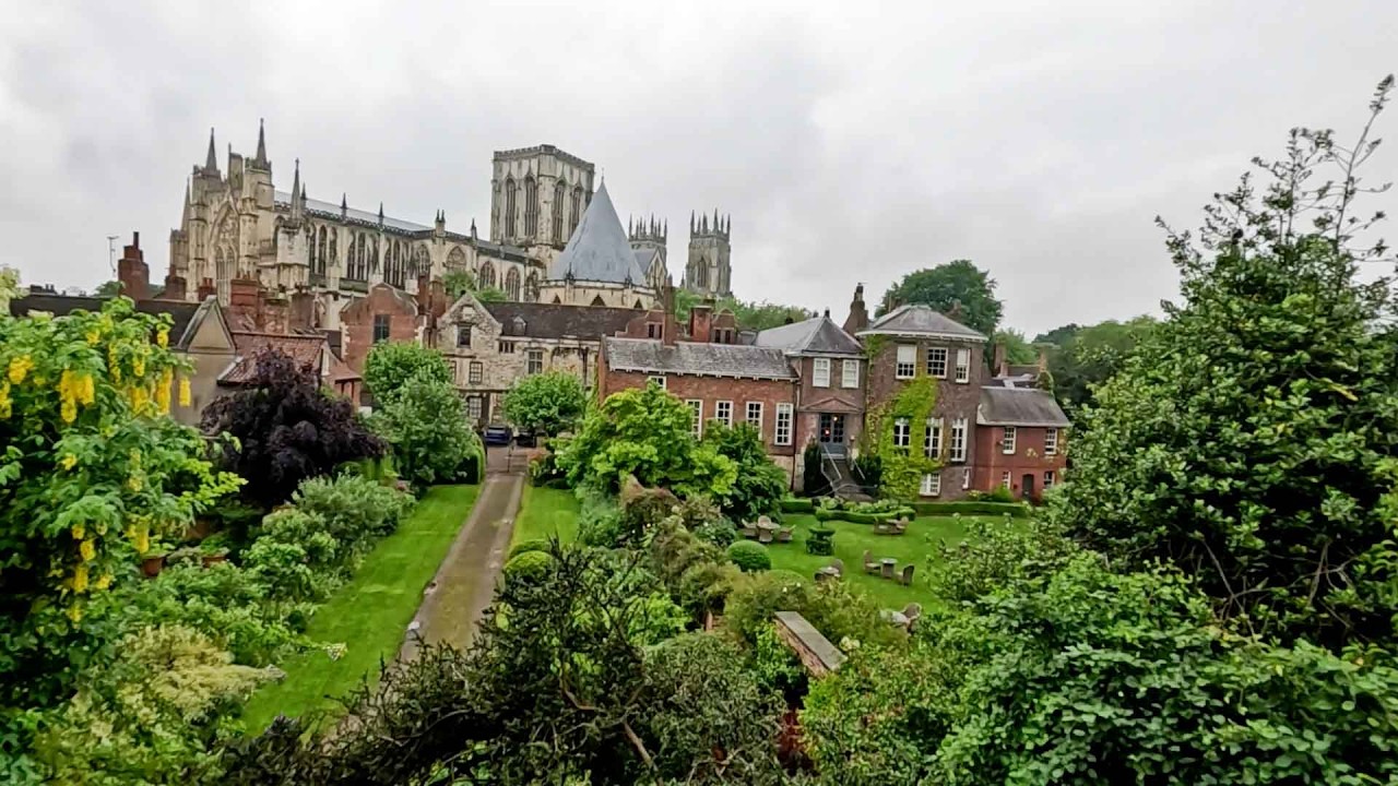 Wonderous Wet Wall WALK York, ENGLAND Monk Bar and Bootham Bar