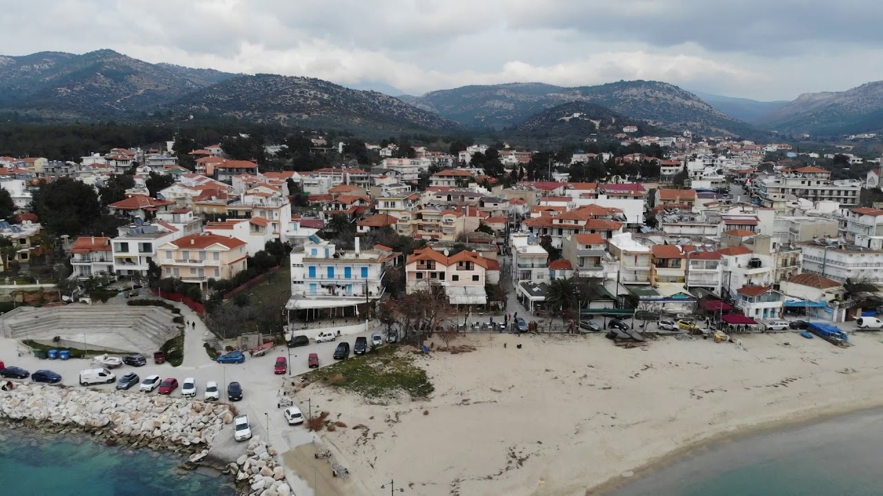 Above Potos aerial drone view, Thassos - www.ForumThassos.ro