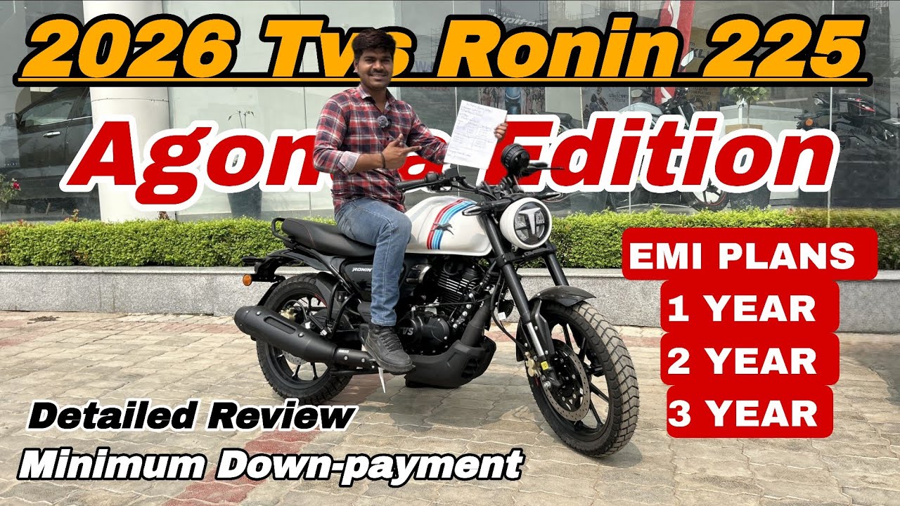 ALL NEW 2026 TVS RONIN 225 AGONDA EDITION DETAILED REVIEW EMI PLANS MINIMUM DOWN-PAYMENT 