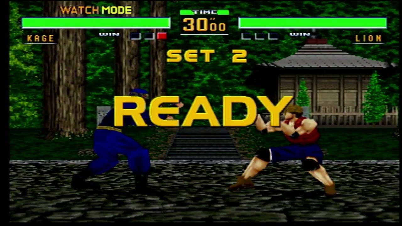 Virtua Fighter 2(Sega Saturn)-Kage vs Lion II