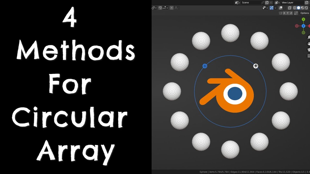 Круговой массив | Учебное пособие по Blender 3.4