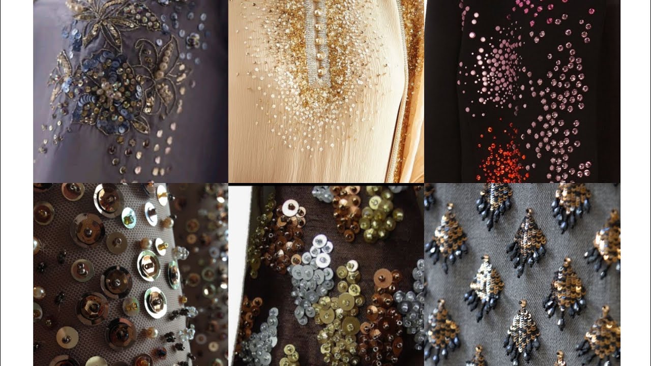 Luxury Sequin Embellishment Work Designs for Handmade & Designer Dresses