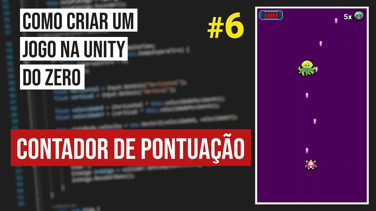 Como criar um jogo na Unity do zero - #6 Contador de pontuação - destrua um inimigo e ganhe pontos!