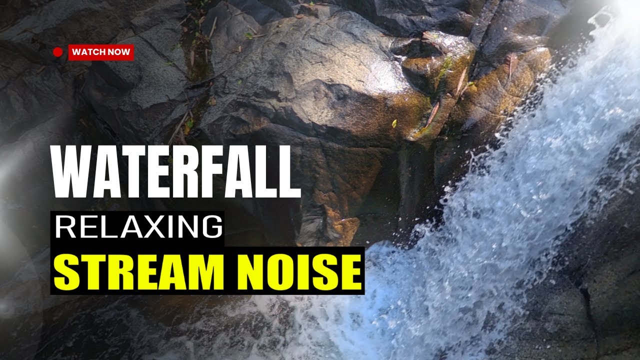4K Waterfall Ambience • Relaxing Forest Stream • ASMR Nature (No Music)
