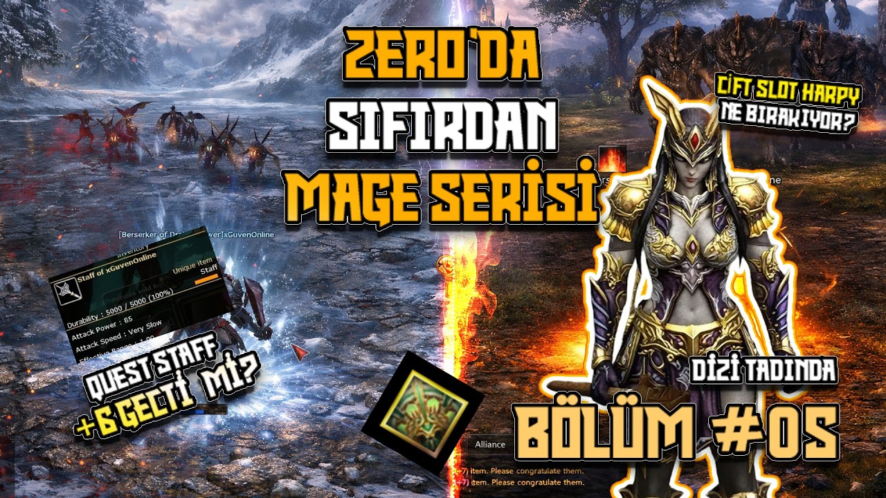 🔥 ZERO Serveri Sıfırdan Mage Serisi #5 | QUEST STAFF +6 GEÇTİ Mİ?💰DELİ GİBİ FARM⚡#KnightOnline #mage