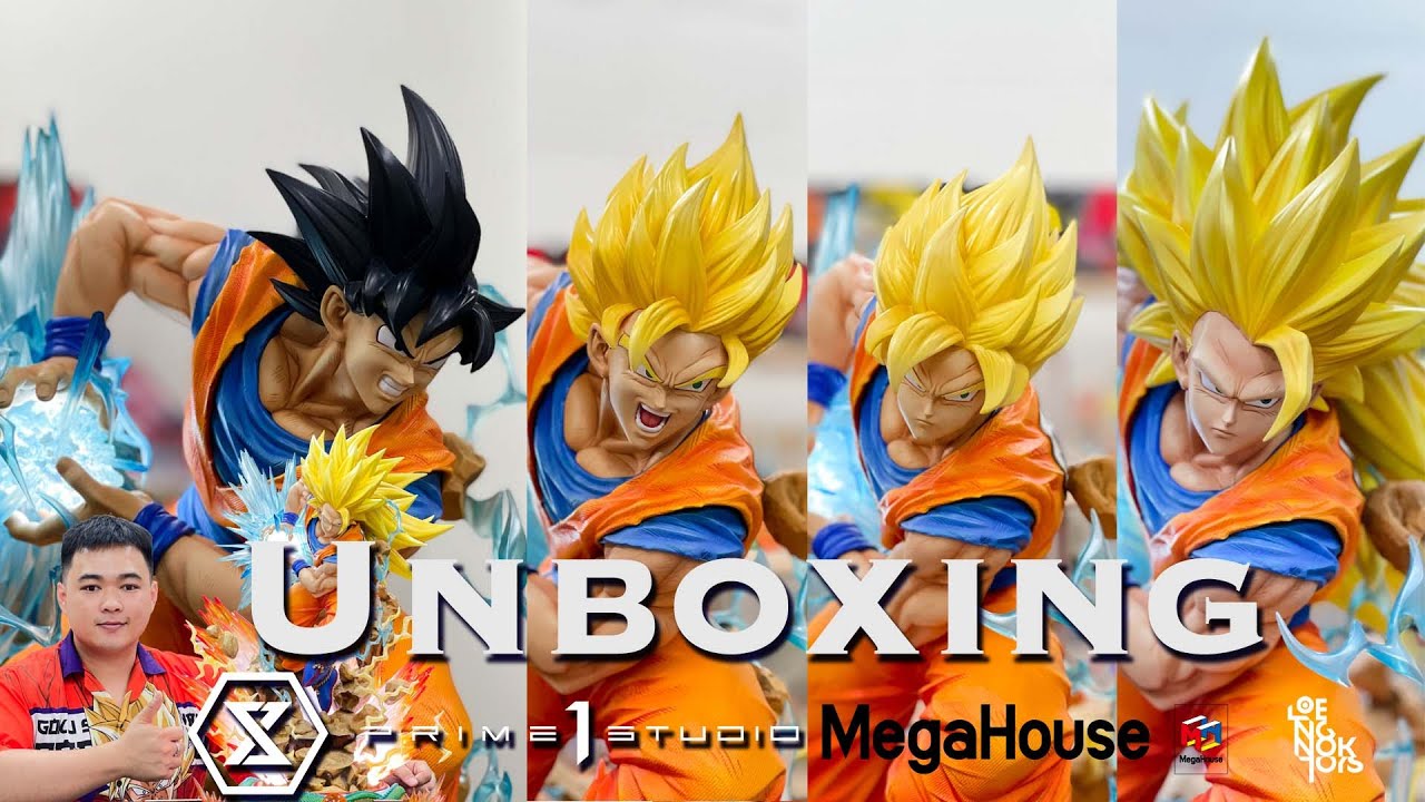 Unboxing Prime 1 x Megahouse  Super Saiyan Son Goku Deluxe and Bonus Version ลิขสิทธิ์แท้ดราก้อนบอล