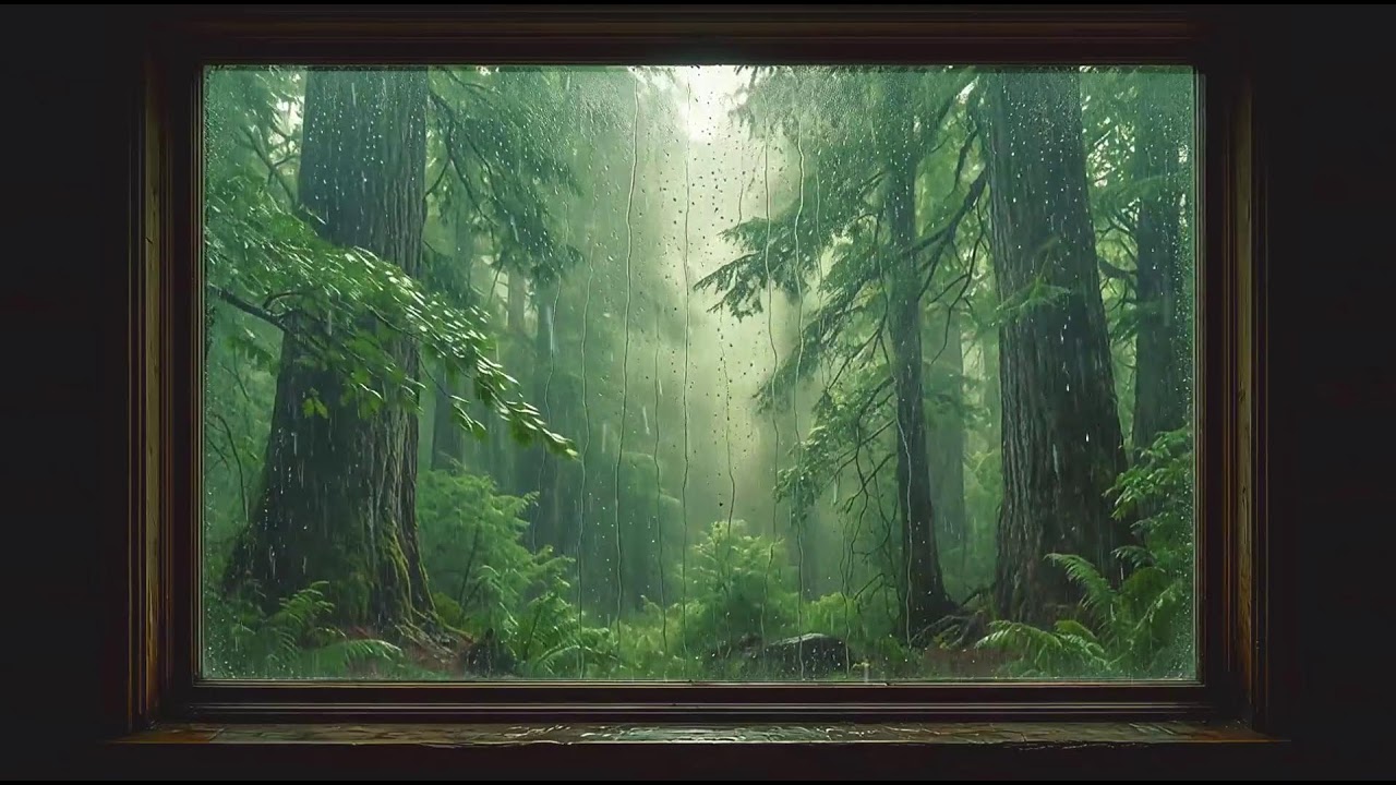 12 Hours   Forest Rainstorm with Thunder  No Ads Sleep Aid