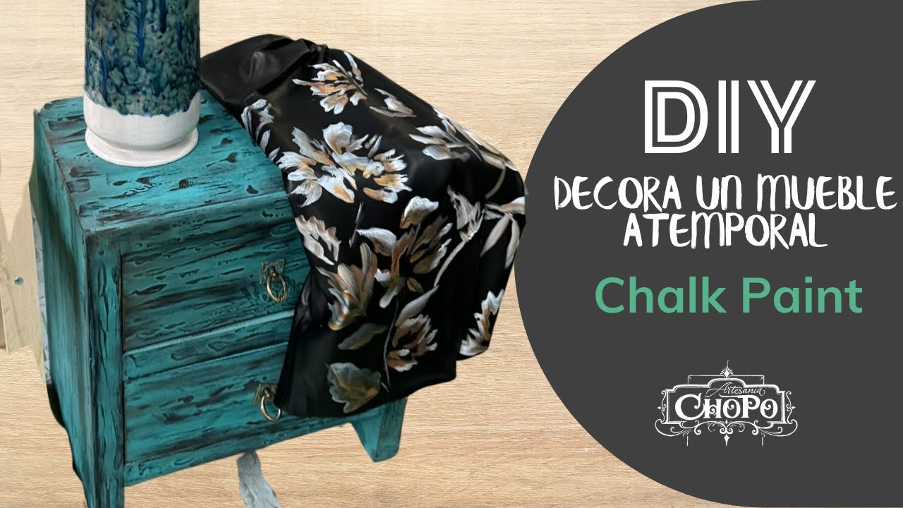Tutorial: Decora un mueble atemporal, color turquesa con efecto met&aacute;lico y acabado Chalky