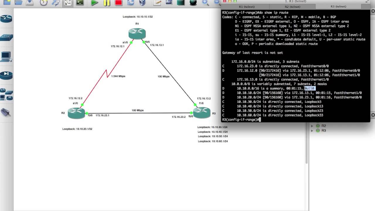 Eigrp route summary