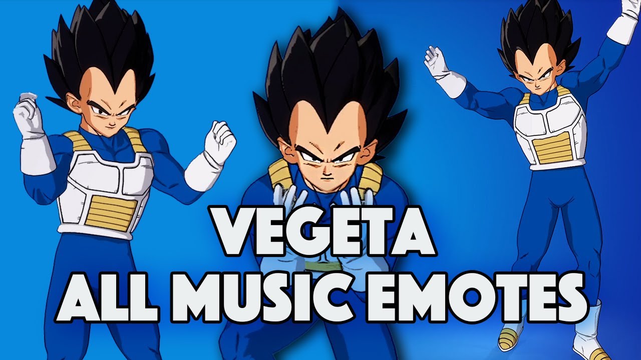 Vegeta Dances All Music Emotes (That we Have) - FORTNITE