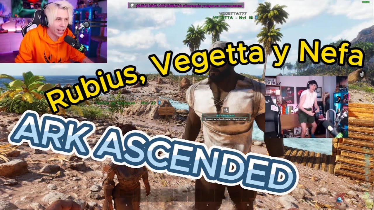 RUBIUS, VEGETTA Y NEFA jugando por MAS de 1 HORA ARK ASCENDED