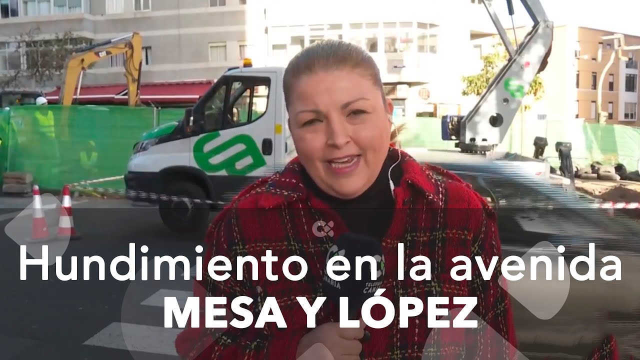 Hundimiento en la avenida Mesa y López