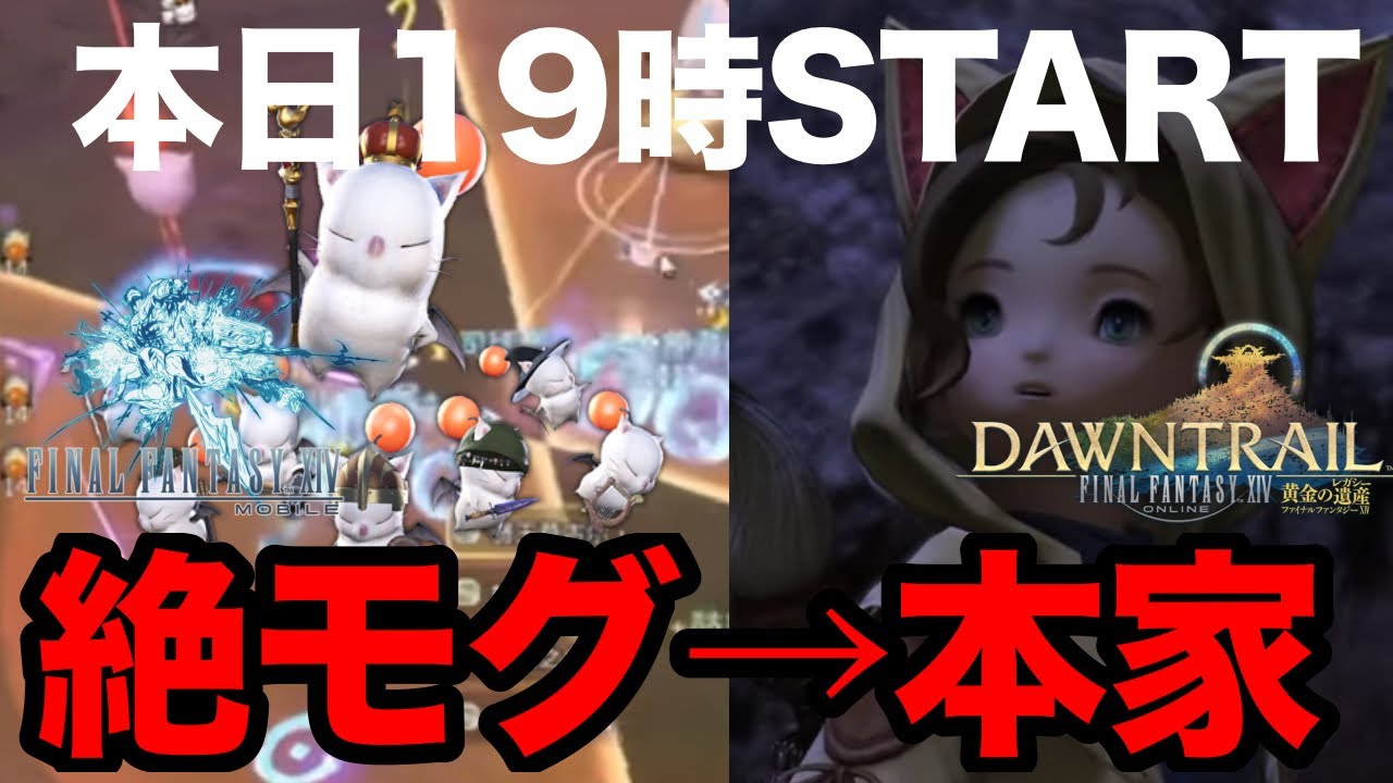 【FF14モバイル→本家】激モグで転がりながら本家へ。（FINAL FANTASY XIV Mobil