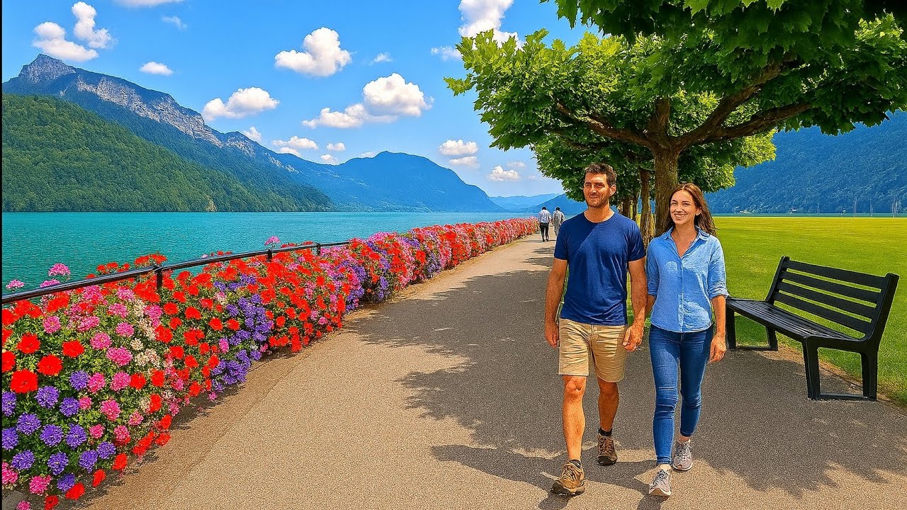 Peaceful Walk in Brunnen Town - Switzerland’s Hidden Lakeside Beauty