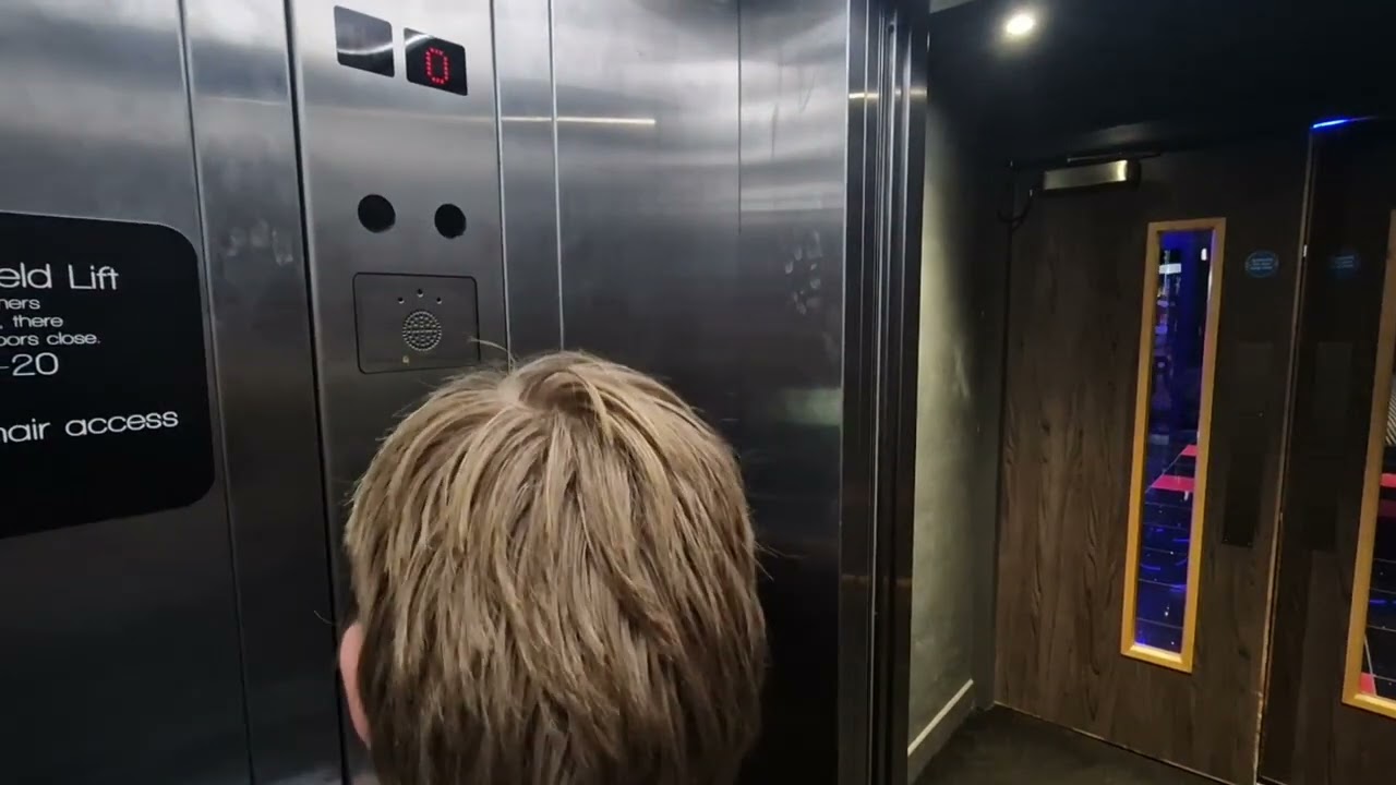 lifts @ Cineworld, Sheffield centertainment. Stannah with Kleemanns buttons/voice.