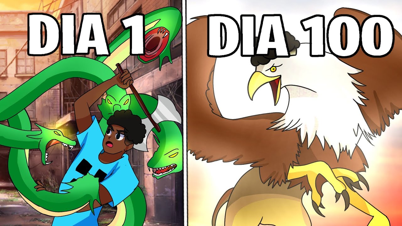 Eu Sobrevivi 100 dias no MUNDO DE CRIATURAS MISTICAS  no Minecraft