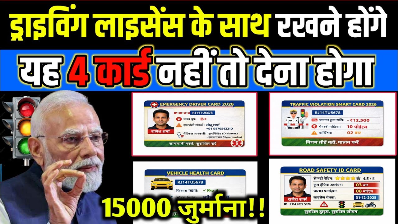 क्या आपके पास हैं ये 4 डॉक्यूमेंट? 2026 में ड्राइविंग पर नया झटका