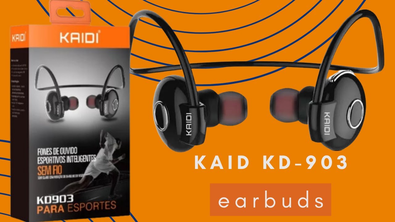 Fone de Ouvido sem Fio KIDI KD 903 anatomico Esportes