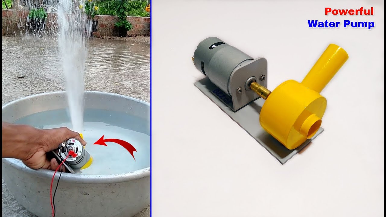 How To Make Powerful A Water Pump || Diy water pump - with 775 motor