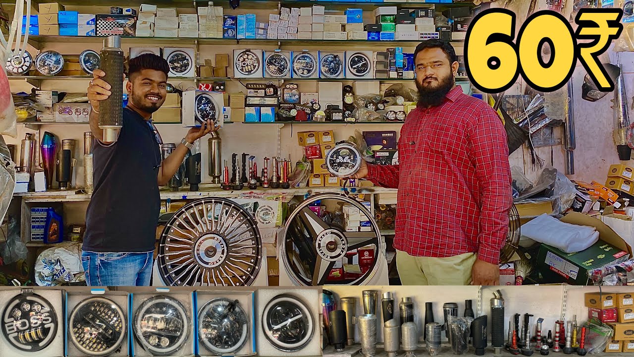 Cheapest All bike accessories market in Ahmedabad | Mirzapur bike market |accessories | @Sezu
