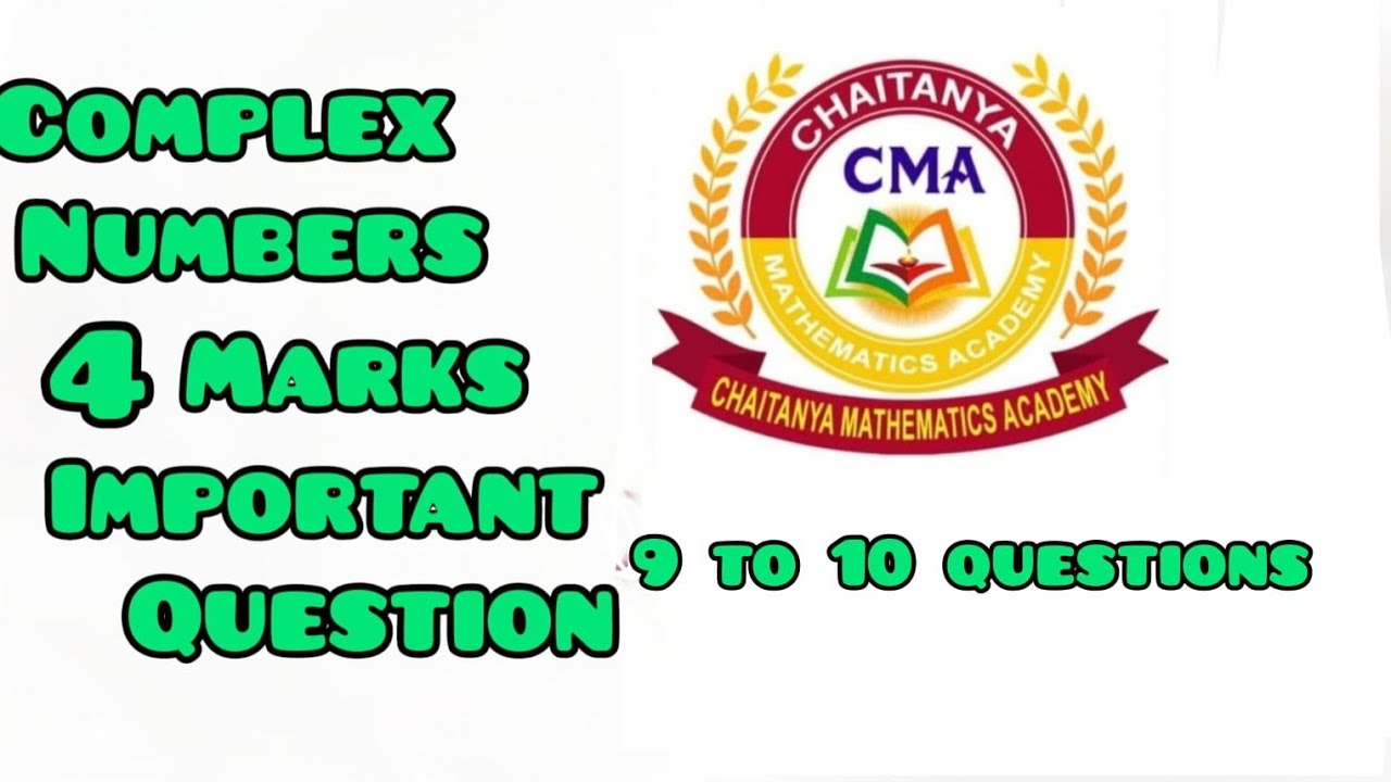 Complex numbers 4 marks important questions 