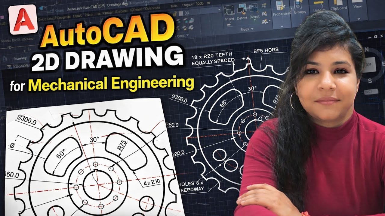 AutoCAD 2D Drawing for Beginners | Complete 2D Basic for Civil & Mechanical @AutoCADbyNishaMathur 